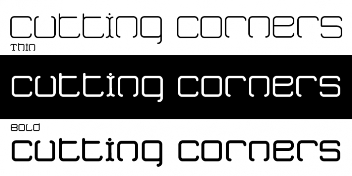 Cutting Corners font preview