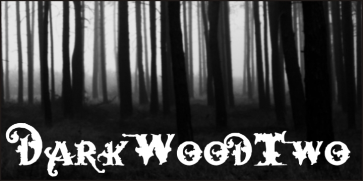 Dark Wood font preview
