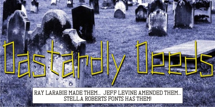 Dastardly Deeds SRF font preview