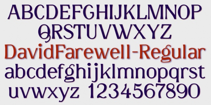 DavidFarewell font preview