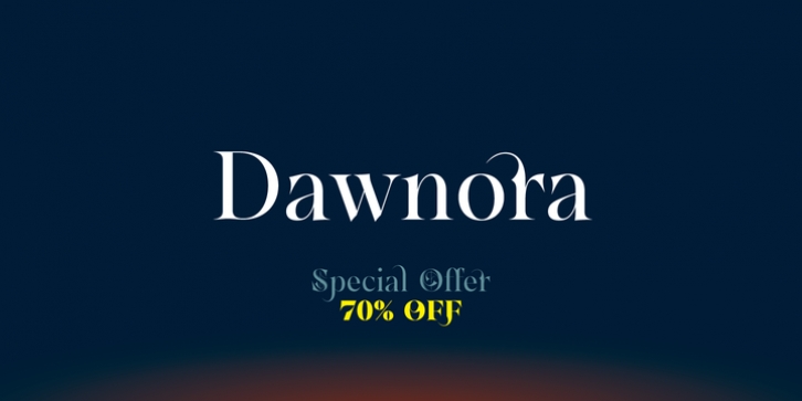 Dawnora font preview