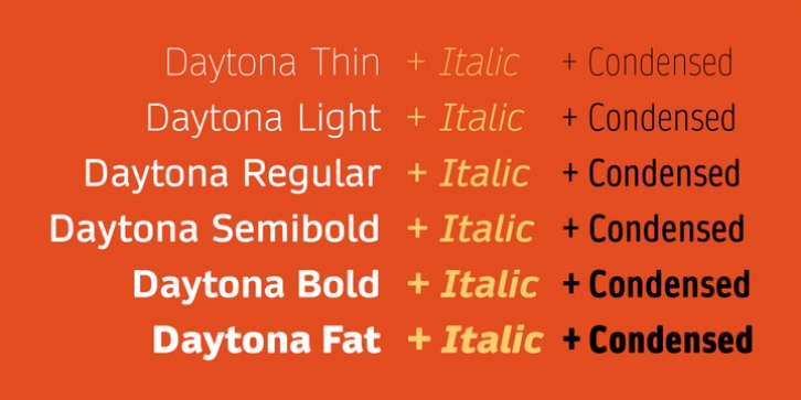 Daytona font preview