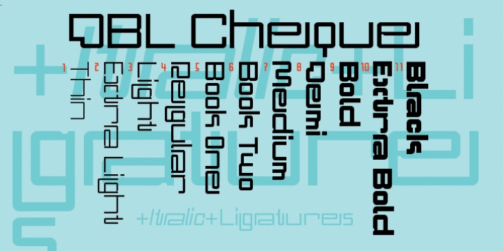 DBL Cheque font preview