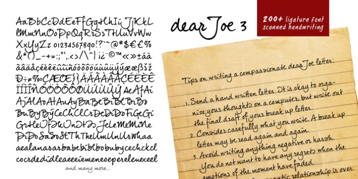 dearJoe 3 font preview