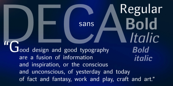 Deca Sans font preview