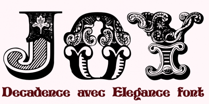 Decadence Avec Elegance font preview