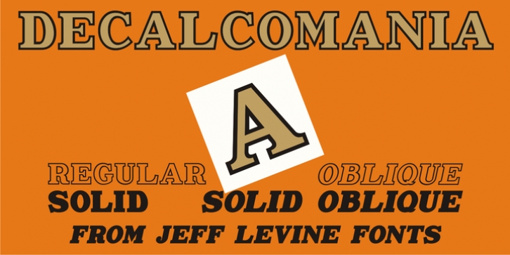 Decalcomania JNL font preview