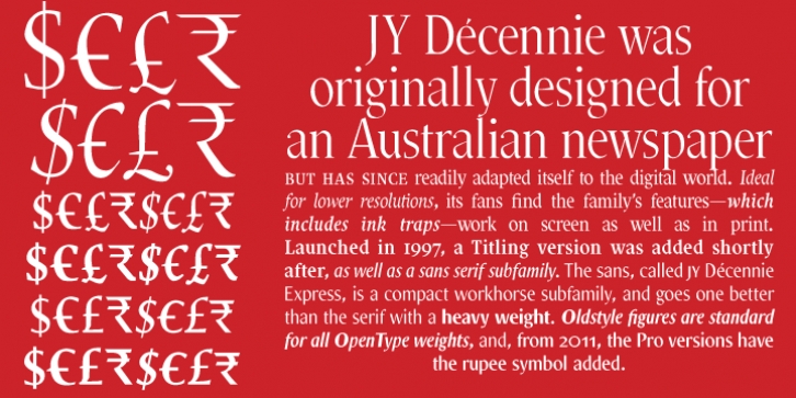 Decennie Express JY Pro font preview