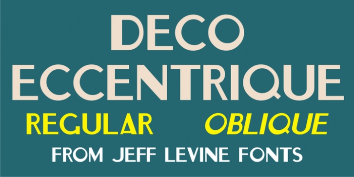 Deco Eccentrique JNL font preview