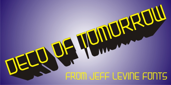 Deco Of Tomorrow JNL font preview