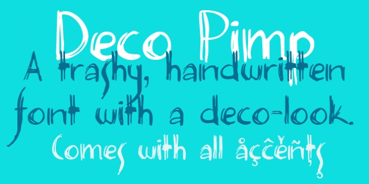 Deco Pimp font preview