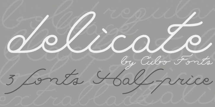 Delicate font preview