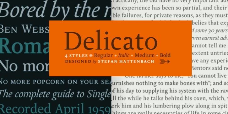Delicato Pro font preview