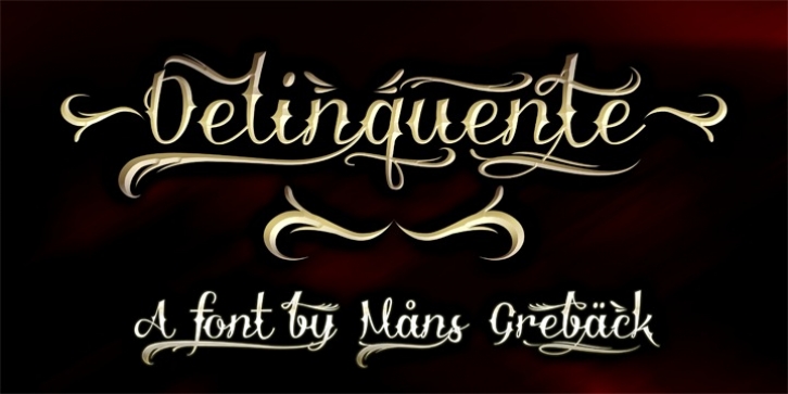 Delinquente font preview