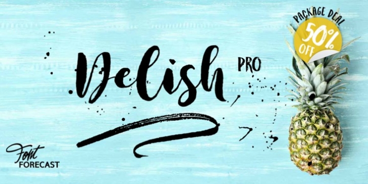 Delish Pro font preview