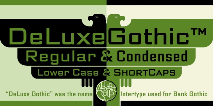 DeLuxe Gothic font preview