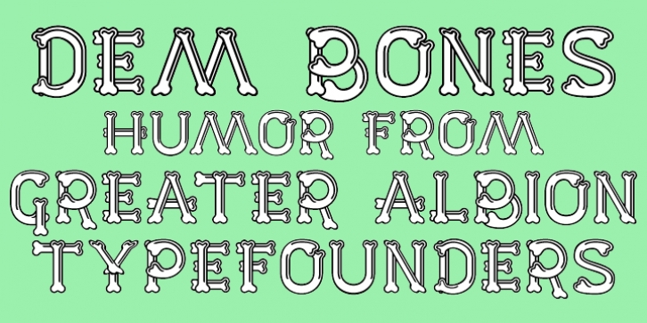 Dem Bones font preview