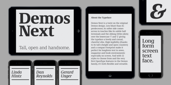 Demos Next font preview