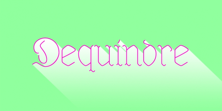 Dequindre font preview