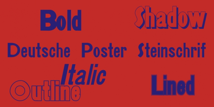 Deutsche Poster Steinschrift font preview