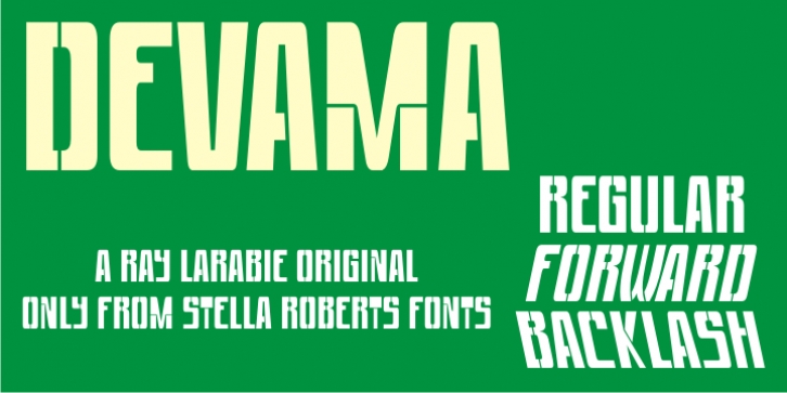 Devama SRF font preview