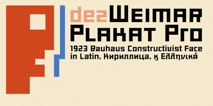Dez Weimar Plakat Pro font preview