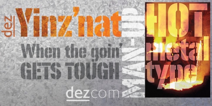 Dez Yinznat Stencil font preview