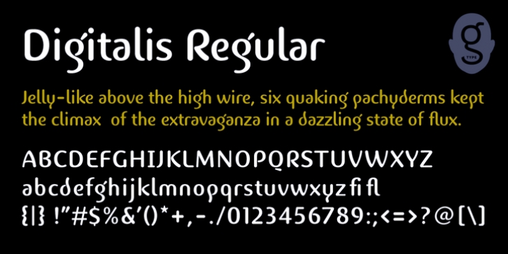 Digitalis font preview