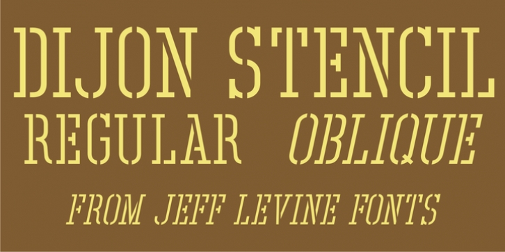 Dijon Stencil JNL font preview