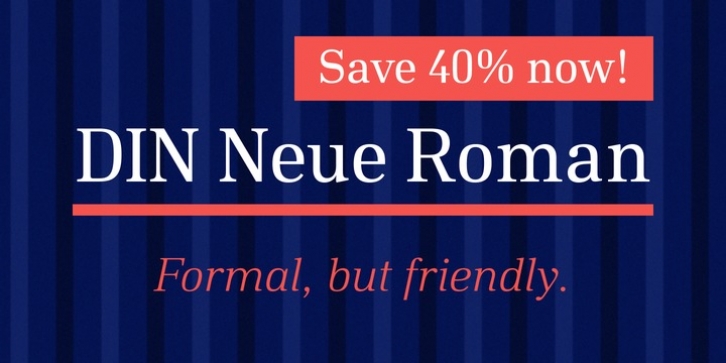 DIN Neue Roman font preview