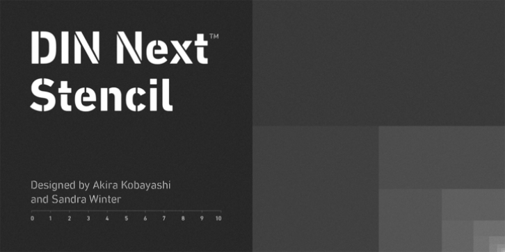 DIN Next Stencil font preview