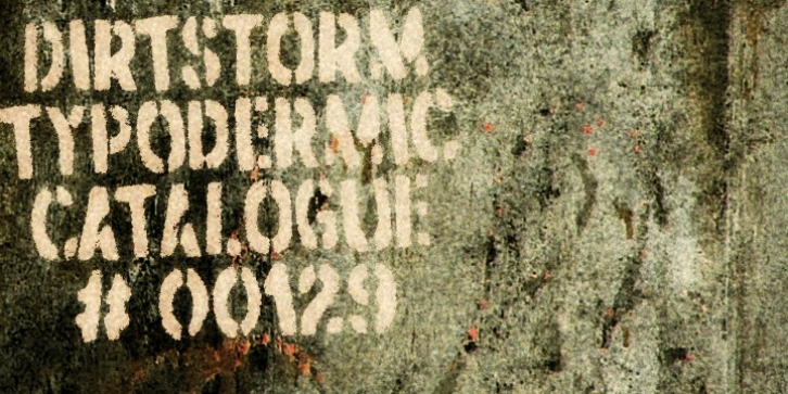 Dirtstorm font preview