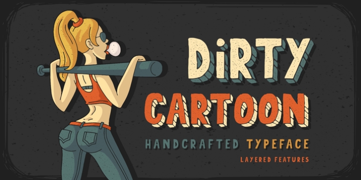 Dirty Cartoon font preview