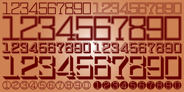 Display Digits Seven font preview