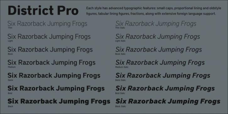 District Pro font preview