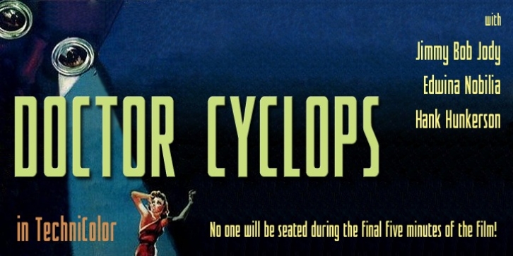 Doctor Cyclops font preview