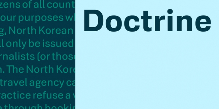 Doctrine font preview