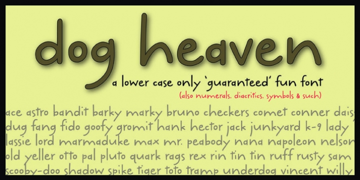 Dog Heaven font preview