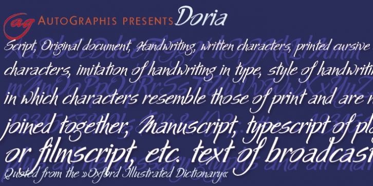 Doria font preview