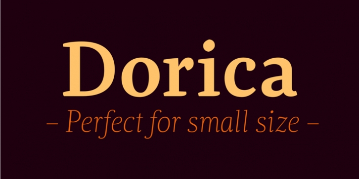 Dorica font preview
