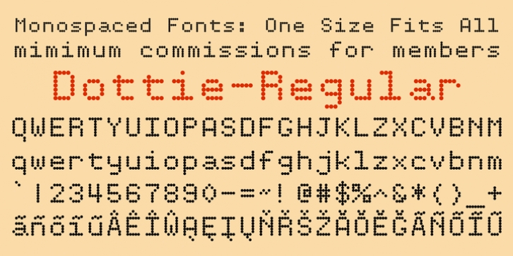 Dottie font preview