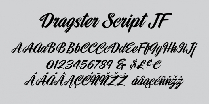 Dragster Script JF font preview
