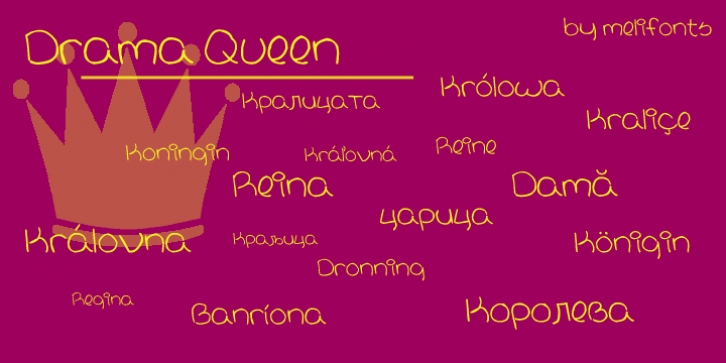 Drama Queen font preview