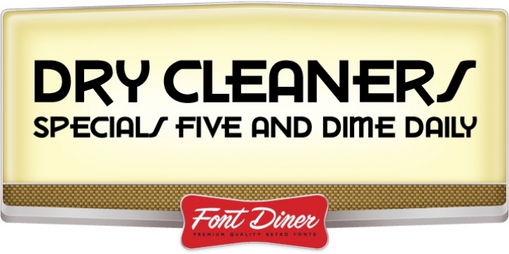 Dry Cleaners font preview