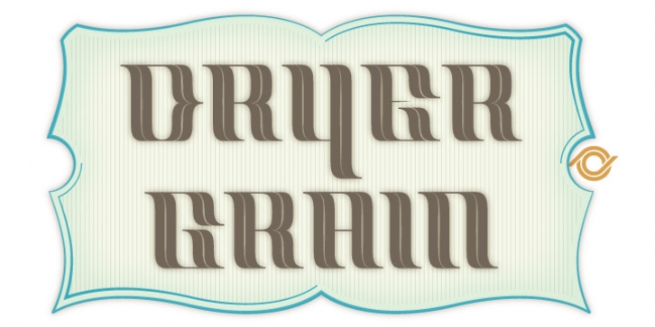 Dryer Grain font preview