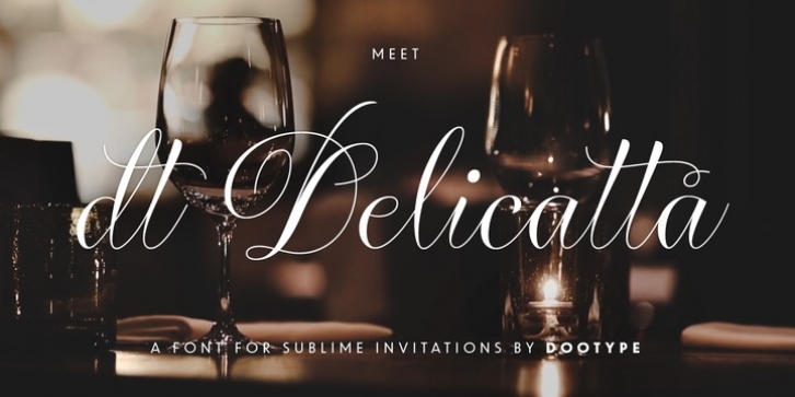 dT Delicatta font preview