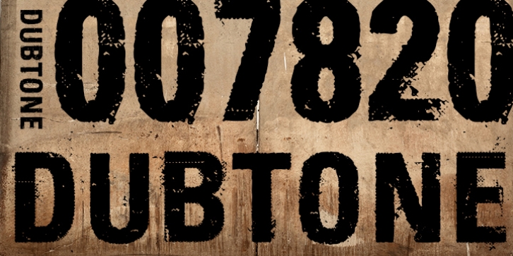 Dub Tone font preview