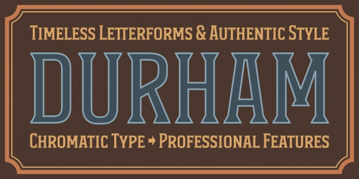 Durham Latin font preview