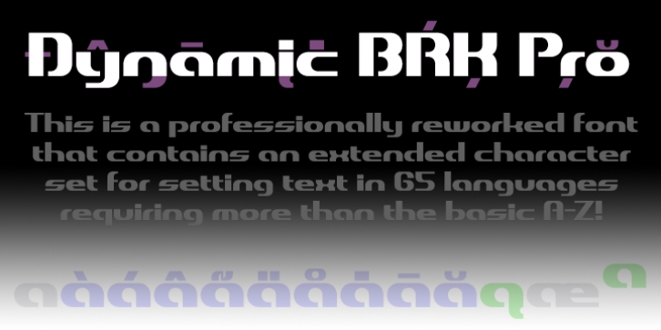 Dynamic BRK Pro font preview