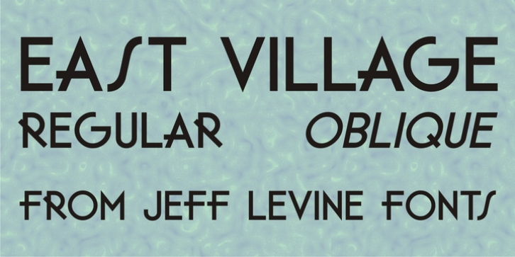 East Village JNL font preview